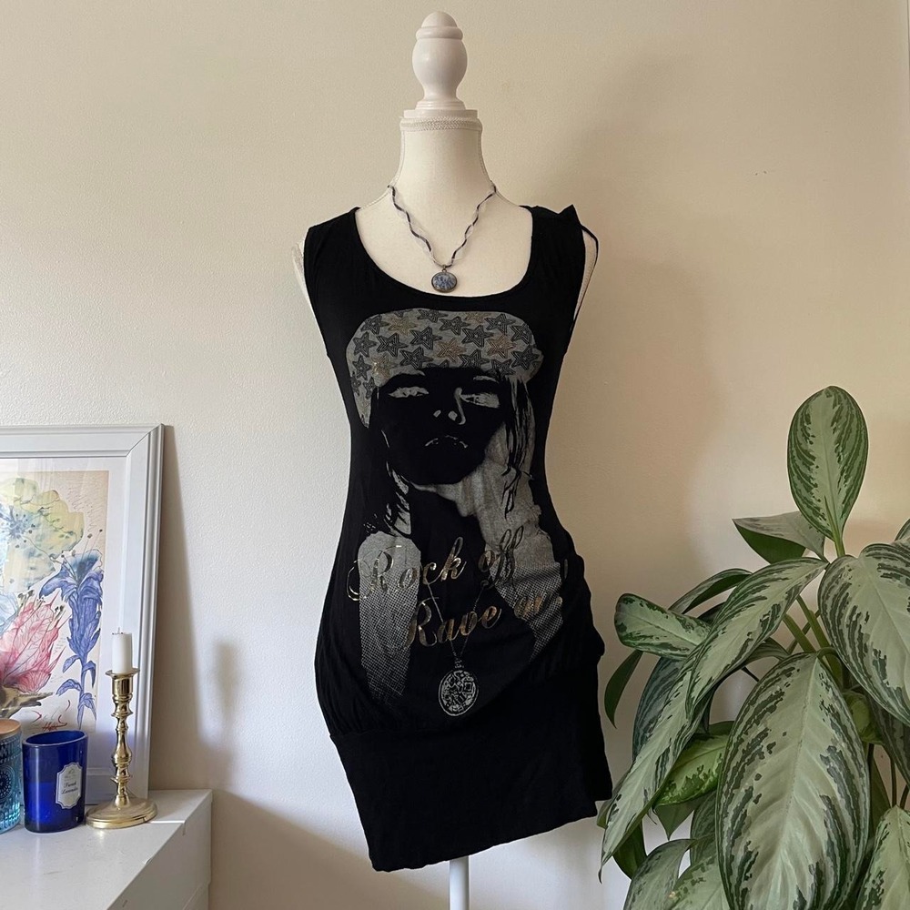 y2k urban behaviour bodycon backless dress womens sz S/M glam clubbing